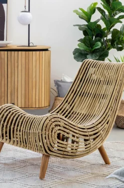 Best Sale AKIT Käsinojallinen Tuoli Puuta/rottinkia Tuolit|Nojatuolit