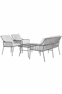 Outlet BOLONIA Loungekalusteet - 4 Osaa Lounge-Kalusteet|Ulkokalusteet