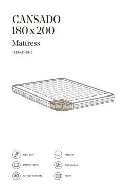 Cheap CANSADO Vaahtokumipatja Medium 180x200 Cm Joustinpatjat