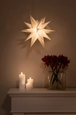 Sale 3-D Paperitähti LED, Korkeus 45 Cm Jouluvalot
