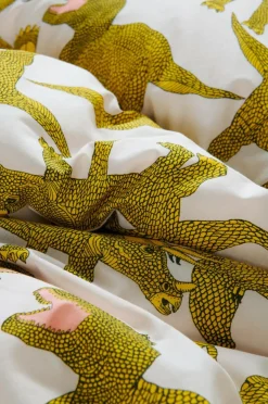 Outlet DINO Pussilakanasetti Kapeaan Sänkyyn - Ekologinen Lasten Vuodevaatteet
