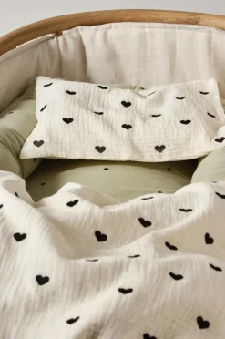 Online HEARTS BABY Pussilakanasetti Vaunuihin/kehtoon - Ekologinen Lasten Vuodevaatteet