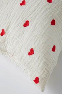 Online HEARTS Tyynyliina 90x50 Cm - Ekologinen Lasten Vuodevaatteet