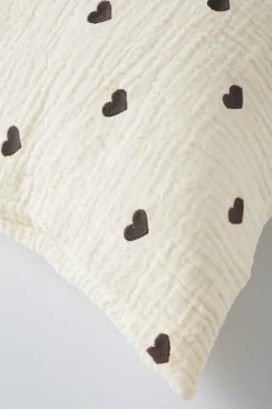 Discount HEARTS Tyynyliina 90x50 Cm - Ekologinen Lasten Vuodevaatteet