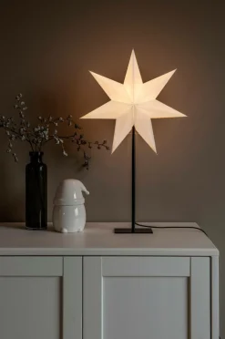 Clearance Metallijalkainen Paperitähti, Korkeus 65 Cm Jouluvalot