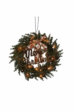 Sale Paristokäyttöinen Kuusikranssi 25 LED ⌀ 40 Cm Ulkovalaisimet|Ulkovalaisimet