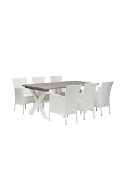 Hot SHABBY CHIC Pöytä 86 X 195 Cm Puutarhapöydät|Ulkokalusteet
