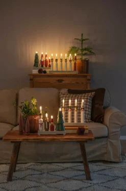 Sale Sähkökynttelikkö 4 Lamppua, Tontut, 28 Cm Jouluvalot