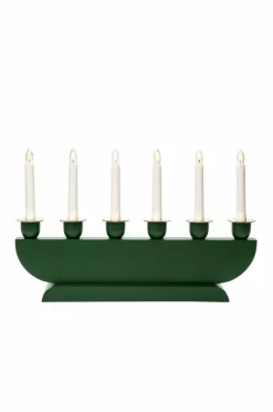 Cheap Sähkökynttelikkö Puuta, 6 Lamppua 25,7 Cm Jouluvalot