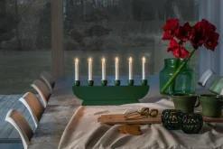 Cheap Sähkökynttelikkö Puuta, 6 Lamppua 25,7 Cm Jouluvalot