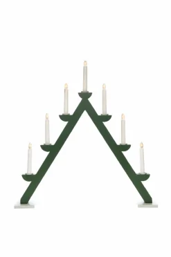 Outlet Sähkökynttelikkö Puuta, 7 Lamppua 56 Cm Jouluvalot