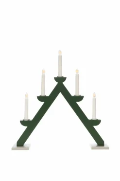 Outlet Sähkökynttelikkö Puuta, 5 Lamppua 44 Cm Jouluvalot