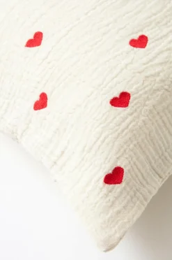 Cheap Tyynyliina HEARTS 60x50 Cm - Ekologinen Lasten Vuodevaatteet
